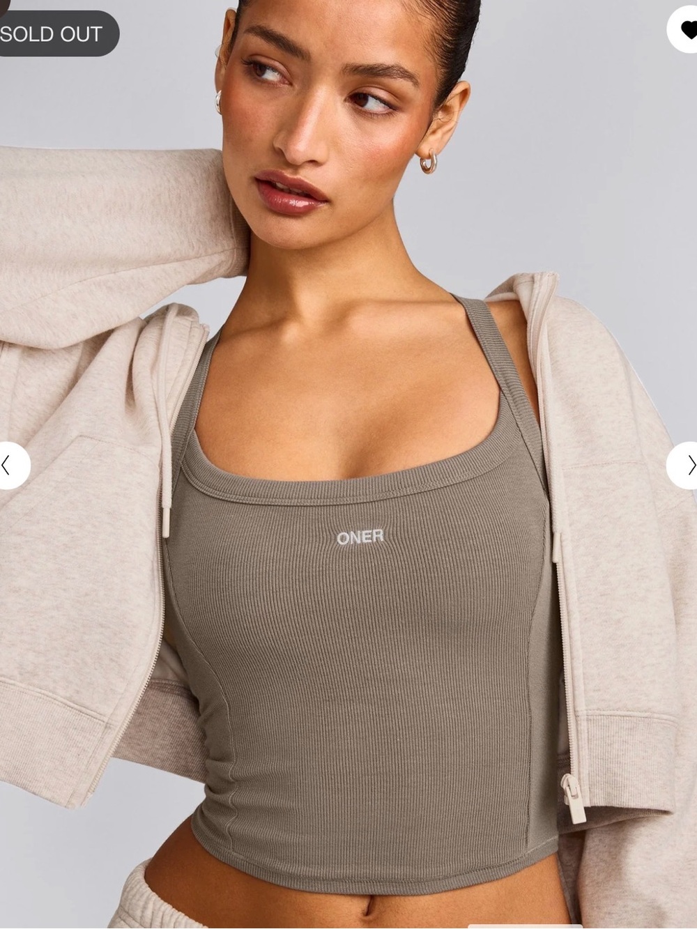 Oner Active Ribbed Tank Top in Warm Minky